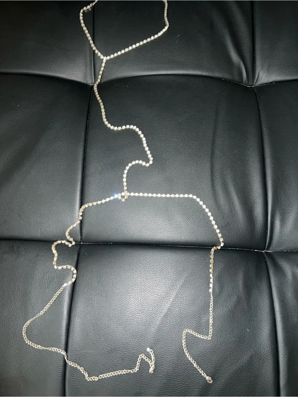 Gift$10💕Gold-tone Rhinestone crystal BodyChain Adjustable 17×15×40nch Width0.19